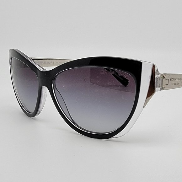 *SOLD* Michael Kors MK2005 Caneel 303311 Black Crystal Silver Cat Eye Sunglasses